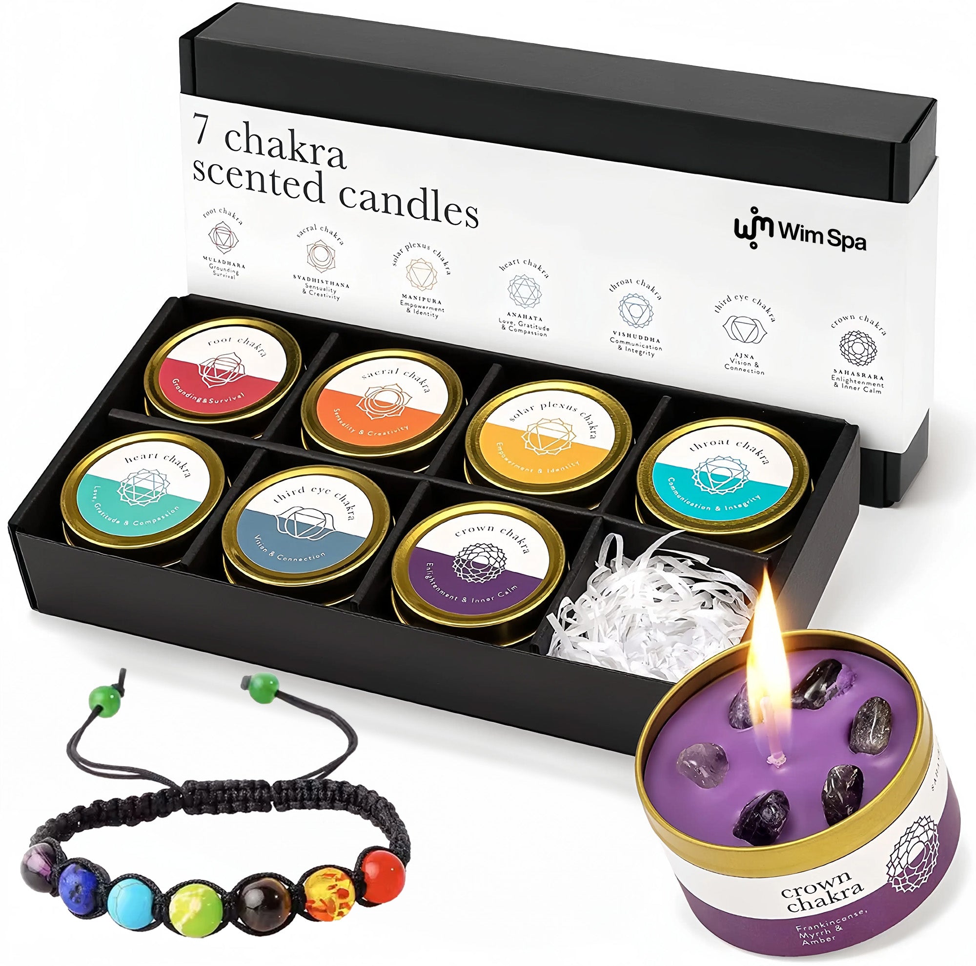 7 Chakra-Kerzen-Geschenkset